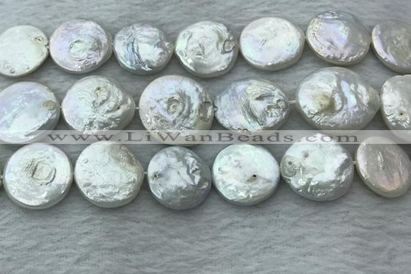 FWP381 15 inches 18mm - 20mm coin freshwater pearl beads