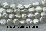 FWP385 15 inches 11mm - 12mm coin freshwater pearl beads