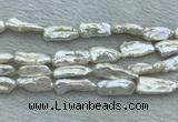 FWP410 15 inches 10*20mm - 11*25mm biwa freshwater pearl beads