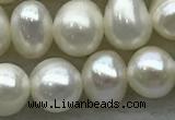 FWP44 14.5 inches 5mm - 5.5mm potato white freshwater pearl strands