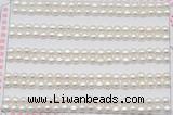 FWP452 half-drilled 4-4.5mm bread freshwater pearl beads