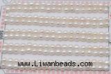 FWP453 half-drilled 4.5-5mm bread freshwater pearl beads