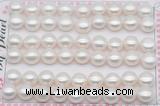 FWP463 half-drilled 9.5-10mm bread freshwater pearl beads