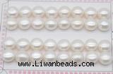 FWP466 half-drilled 11-11.5mm bread freshwater pearl beads