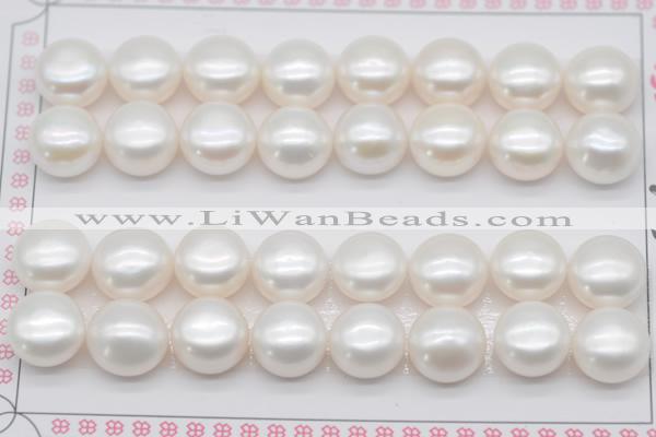 FWP466 half-drilled 11-11.5mm bread freshwater pearl beads