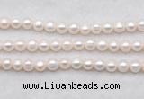 FWP487 14.5 inches 8mm - 9mm potato white freshwater pearl strands