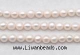 FWP488 14.5 inches 10mm - 11mm potato white freshwater pearl strands