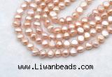 FWP492 14 inches 8mm - 9mm baroque lavender freshwater pearl strands