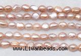 FWP498 14 inches 8mm - 9mm baroque lavender freshwater pearl strands