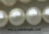 FWP80 15 inches 7mm - 8mm potato white freshwater pearl strands