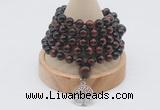 GMN1223 Hand-knotted 8mm, 10mm red tiger eye 108 beads mala necklaces with charm