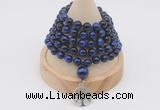 GMN1228 Hand-knotted 8mm, 10mm blue tiger eye 108 beads mala necklaces with charm