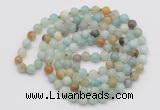 GMN124 Hand-knotted 6mm amazonite 108 beads mala necklaces