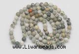 GMN127 Hand-knotted 6mm artistic jasper 108 beads mala necklaces