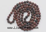 GMN139 Hand-knotted 6mm mahogany obsidian 108 beads mala necklaces