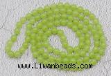 GMN15 Hand-knotted 8mm candy jade 108 beads mala necklaces