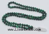 GMN1619 Hand-knotted 6mm green tiger eye 108 beads mala necklace with pendant