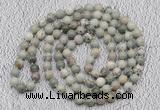 GMN453 Hand-knotted 8mm, 10mm artistic jasper 108 beads mala necklaces