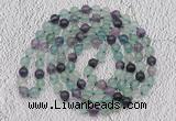 GMN480 Hand-knotted 8mm, 10mm fluorite 108 beads mala necklaces