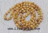 GMN490 Hand-knotted 8mm, 10mm golden tiger eye 108 beads mala necklaces