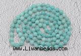 GMN518 Hand-knotted 8mm, 10mm amazonite 108 beads mala necklaces