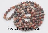 GMN523 Hand-knotted 8mm, 10mm brecciated jasper 108 beads mala necklaces