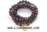 GMN7043 8mm red tiger eye 108 mala beads wrap bracelet necklace