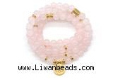 GMN7050 8mm rose quartz 108 mala beads wrap bracelet necklaces