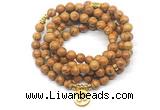 GMN7060 8mm wooden jasper 108 mala beads wrap bracelet necklaces