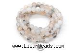 GMN7064 8mm montana agate 108 mala beads wrap bracelet necklaces