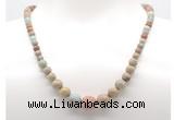 GMN7308 serpentine jasper graduated beaded necklace & bracelet set