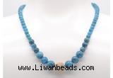 GMN7327 apatite graduated beaded necklace & bracelet set