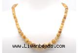 GMN7330 golden tiger eye graduated beaded necklace & bracelet set