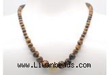 GMN7332 grade AA yellow tiger eye graduated beaded necklace & bracelet set