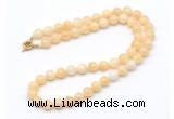 GMN7708 18 - 36 inches 8mm, 10mm round honey jade beaded necklaces