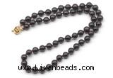 GMN7812 18 - 36 inches 8mm, 10mm round garnet beaded necklaces