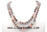 GMN8014 18 - 36 inches 8mm, 10mm Botswana agate 54, 108 beads mala necklaces