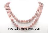 GMN8023 18 - 36 inches 8mm, 10mm strawberry quartz 54, 108 beads mala necklaces