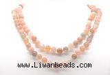 GMN8028 18 - 36 inches 8mm, 10mm moonstone 54, 108 beads mala necklaces