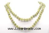 GMN8031 18 - 36 inches 8mm, 10mm China jade 54, 108 beads mala necklaces