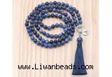 GMN8202 18 - 36 inches 8mm sodalite 54, 108 beads mala necklace with tassel