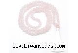 GMN8400 8mm, 10mm rose quartz 27, 54, 108 beads mala necklace with tassel