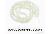 GMN8468 8mm, 10mm prehnite 27, 54, 108 beads mala necklace with tassel