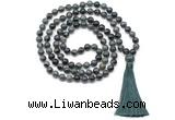 GMN8526 8mm, 10mm kambaba jasper 27, 54, 108 beads mala necklace with tassel