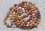 GMN921 Hand-knotted 8mm, 10mm matte mookaite 108 beads mala necklaces