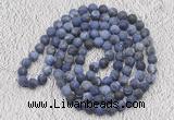 GMN925 Hand-knotted 8mm, 10mm matte sodalite 108 beads mala necklaces