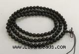 GNBS03 8mm black sandalwood 108 mala beads wrap bracelet necklace