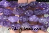 HGBS03 15 inches 11*13*18mm carved heart amethyst beads