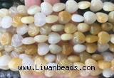 HGBS09 15 inches 12mm heart yellow aventurine gemstone beads wholesale