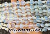 HGBS26 15 inches 12mm heart opalite gemstone beads wholesale